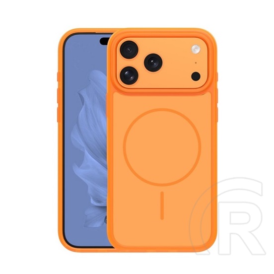 Gigapack Apple iPhone 17 Pro szilikon védő ( ütésállóság, légpárnás sarok, kameravédő, magsafe) narancssárga