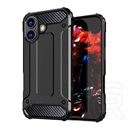 Gigapack Apple iPhone 17 defender szilikon telefonvédő (ütésállóság, légpárnás sarok, fémhatás) fekete