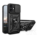 Gigapack Apple iPhone 17 defender szilikon telefonvédő (ütésállóság, tartógyűrű, kameravédő) fekete