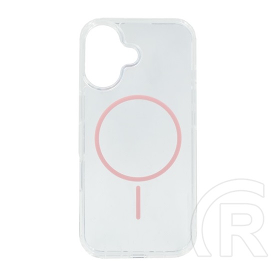 Gigapack Apple iPhone 17 szilikon telefonvédő (ultravékony, műanyag hátlap, magsafe, légpárnás sarok) rózsaszín