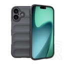 Gigapack Apple iPhone 17 szilikon telefonvédő (ütésállóság, kameravédő, 3d) sötétszürke