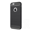 Gigapack Apple iPhone 6S Szilikon telefonvédő  (légpárnás sarok, szálcsiszolt, karbon minta, fekete)