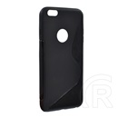 Gigapack Apple iPhone 6S+ szilikon telefonvédő (S-line, log kivágás, fekete)
