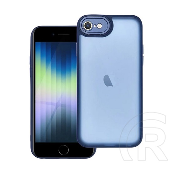 Gigapack Apple iPhone 8 4.7 szilikon telefonvédő (ütésállóság, akril hátlap, kameravédő) sötétkék
