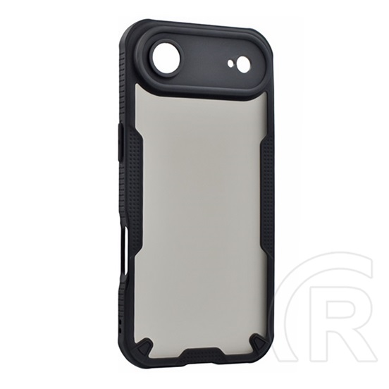 Gigapack Apple iPhone Air defender szilikon telefonvédő (ütésállóság, légpárnás sarok, akril hátlap, kameravédő) fekete