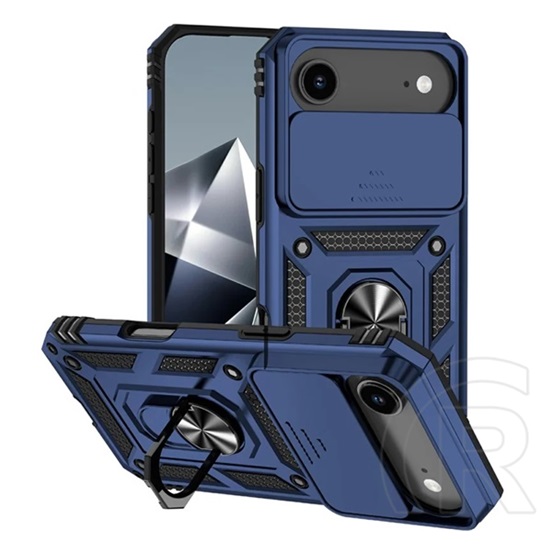 Gigapack Apple iPhone Air defender szilikon telefonvédő (ütésállóság, tartógyűrű, kameravédő) sötétkék