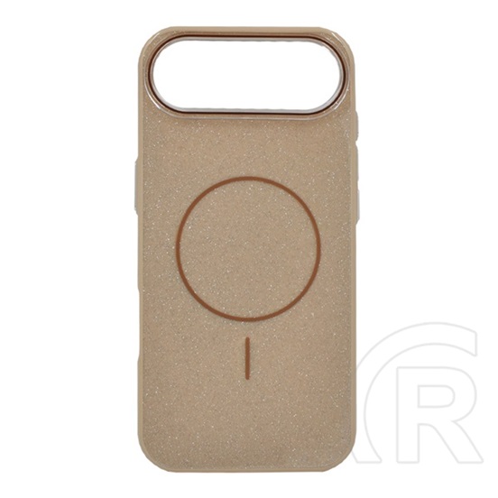 Gigapack Apple iPhone Air szilikon telefonvédő (műanyag hátlap, kameravédő, magsafe, csillogó) barna