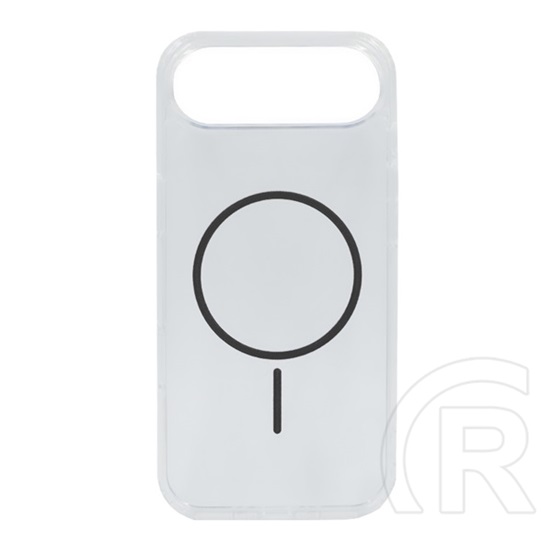 Gigapack Apple iPhone Air szilikon telefonvédő (ultravékony, műanyag hátlap, magsafe, légpárnás sarok) sötétszürke