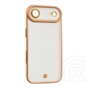 Gigapack Apple iPhone Air szilikon telefonvédő (ütésállóság, matt, műanyag hátlap, kameravédő) arany/rózsaszín