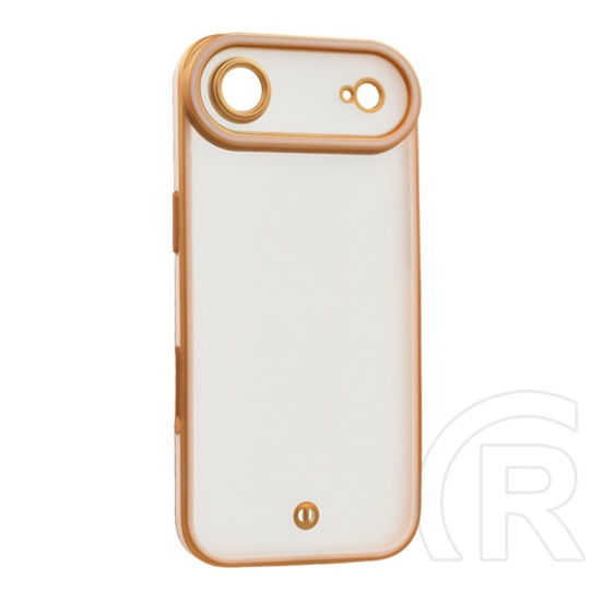Gigapack Apple iPhone Air szilikon telefonvédő (ütésállóság, matt, műanyag hátlap, kameravédő) arany/rózsaszín