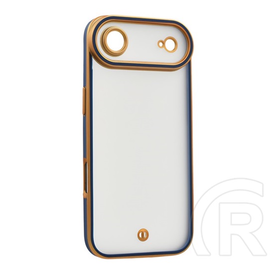 Gigapack Apple iPhone Air szilikon telefonvédő (ütésállóság, matt, műanyag hátlap, kameravédő) arany/sötétkék