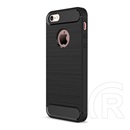 Gigapack Apple iPhone SE (2016) Szilikon telefonvédő  (légpárnás sarok, szálcsiszolt, karbon minta, fekete)