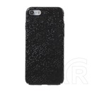 Gigapack Apple iPhone SE (2020) műanyag telefonvédő (csillogó, mozaik minta, fekete)
