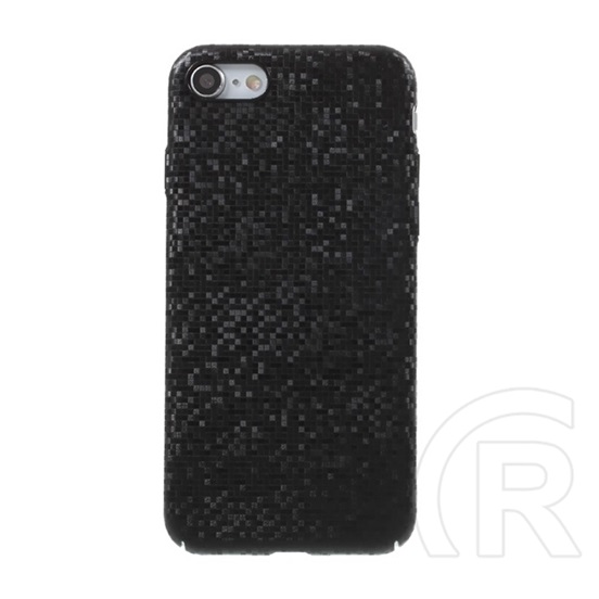 Gigapack Apple iPhone SE (2020) műanyag telefonvédő (csillogó, mozaik minta, fekete)
