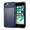 Gigapack Apple iPhone SE (2022) szilikon telefonvédő (közepesen ütésálló, csíkos, dombor minta) sötétkék