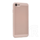 Gigapack Apple iPhone SE 2 (2020) műanyag telefonvédő (légáteresztő, lyukacsos minta, kamera védelem) rózsaszín