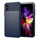 Gigapack Apple iPhone XS 5.8 szilikon telefonvédő (közepesen ütésálló, csíkos, dombor minta) sötétkék
