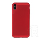 Gigapack Apple iPhone XS Max 6.5 műanyag telefonvédő (gumírozott, lyukacsos minta) piros