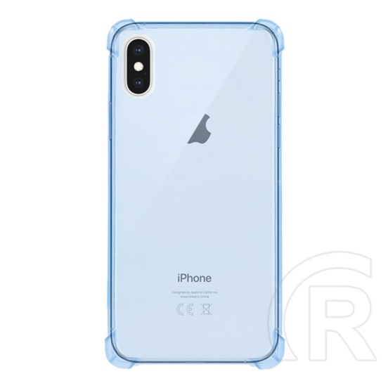 Gigapack Apple iPhone XS Max Szilikon telefonvédő (közepesen ütésálló, légpárnás sarok, kék)