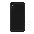 Gigapack Apple iPhone XS Max műanyag telefonvédő (gumírozott, lyukacsos minta, fekete)
