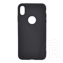 Gigapack Apple iPhone XS Max szilikon telefonvédő (matt, logo kivágás, fekete)
