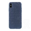 Gigapack Apple iPhone XS műanyag telefonvédő (csillogó, mozaik minta, kék)