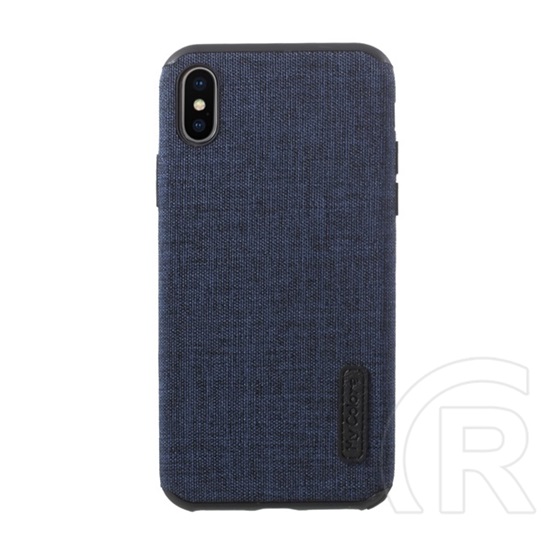 Gigapack Apple iPhone XS szilikon telefonvédő (textil bevonat, sötétkék)
