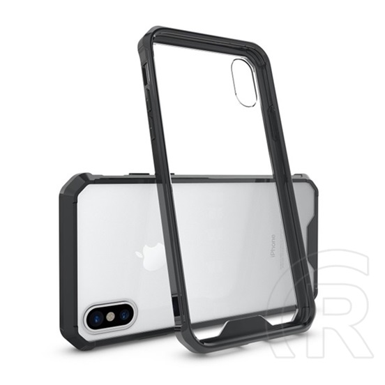 Gigapack Apple iPhone XS tok (BUMPER, akril hátlap, fekete)