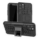 Gigapack Defender Apple iPhone 11 Pro műanyag telefonvédő (közepesen ütésálló, kitámasztó, autógumi minta, fekete)