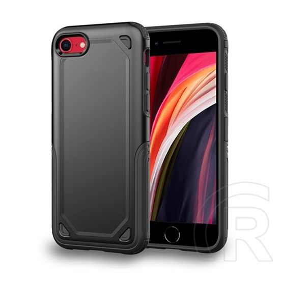 Gigapack Defender Apple iPhone 8 4,7" műanyag telefonvédő (közepesen ütésálló, ultravékony, logo kivágás, fekete)