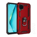 Gigapack Defender Huawei P40 Lite műanyag (közepesen ütésálló, telefontartó gyűrű, beépített fémlemez, piros)