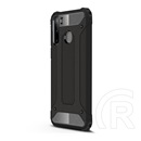 Gigapack Defender Samsung Galaxy A21 műanyag telefonvédő (közepesen ütésálló, légpárnás sarok, fémhatás, fekete)