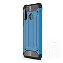 Gigapack Defender Samsung Galaxy A21 műanyag telefonvédő (közepesen ütésálló, légpárnás sarok, fémhatás, világoskék)