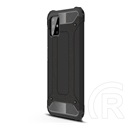 Gigapack Defender Samsung Galaxy A51 műanyag telefonvédő (közepesen ütésálló, légpárnás sarok, fémhatás, fekete)