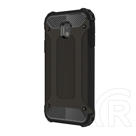 Gigapack Defender Samsung Galaxy J3 (2017) műanyag telefonvédő (közepesen ütésálló, légpárnás sarok, fémhatás, fekete)