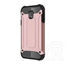 Gigapack Defender Samsung Galaxy J3 2017 műanyag telefonvédő (közepesen ütésálló, légpárnás sarok, fémhatás, rozéarany)