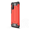 Gigapack Defender Samsung Galaxy S20 5G műanyag telefonvédő (közepesen ütésálló, légpárnás sarok, fémhatás, piros)