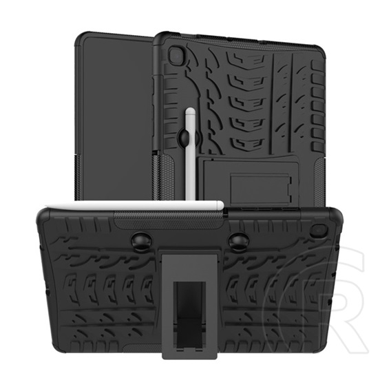 Gigapack Defender Samsung Galaxy Tab S6 Lite 10.4" LTE (közepesen ütésálló, kitámasztó, autógumi minta, fekete)