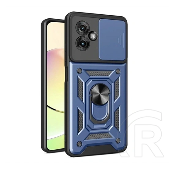 Gigapack Defender szilikon telefonvédő (ütésálló, tartógyűrű, kameravédő, mágneses tartó, sötétkék)