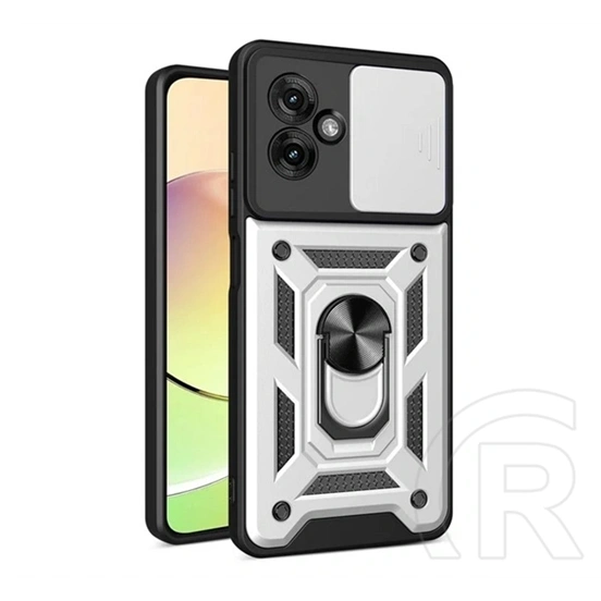 Gigapack Defender szilikon telefonvédő (ütésállóság, tartógyűrű, kameravédő, ezüst)