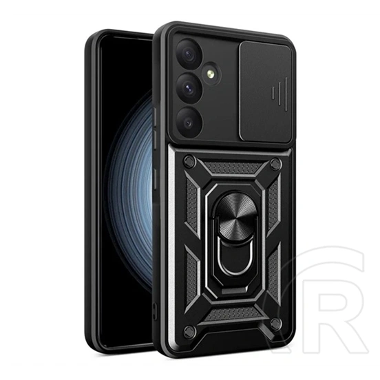 Gigapack Defender szilikon telefonvédő (ütésállóság, tartógyűrű, kameravédő, fekete)