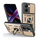 Gigapack Defender szilikon telefonvédő (ütésállóság, tartógyűrű, kameravédő, mágneses tartó, arany)
