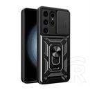 Gigapack Defender szilikon telefonvédő (ütésállóság, tartógyűrű, kameravédő, mágneses tartó, fekete)