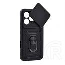Gigapack Defender szilikon telefonvédő (ütésállóság, tartógyűrű, kameravédő, mágneses tartó, fekete)