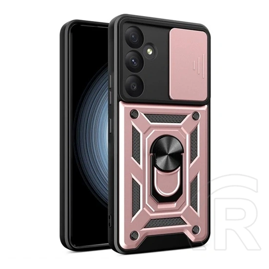 Gigapack Defender szilikon telefonvédő (ütésállóság, tartógyűrű, kameravédő, mágneses tartó, műanyag hátlap, rozéarany)