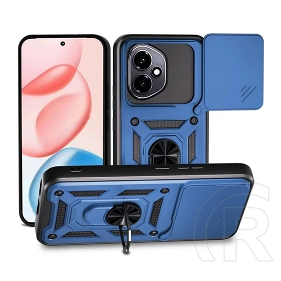 Gigapack Defender szilikon telefonvédő (ütésállóság, tartógyűrű, kameravédő, mágneses tartó, sötétkék)