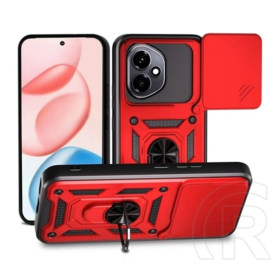Gigapack Defender szilikon telefonvédő (ütésállóság, tartógyűrű, kameravédő, piros)