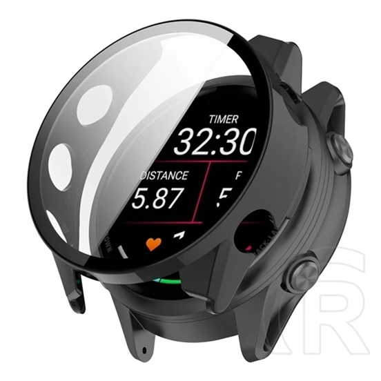 Gigapack Garmin Forerunner 570 42mm műanyag keret (bumper, ütésállóság + kijelzővédő üveg) fekete