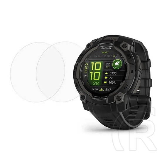 Gigapack Garmin Instinct 3 Solar 45mm  kijelzővédő üveg 2db (2.5d, 9h) átlátszó