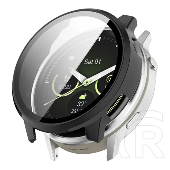 Gigapack Garmin Venu 4 45mm műanyag keret (bumper, ütésállóság + kijelzővédő üveg) fekete